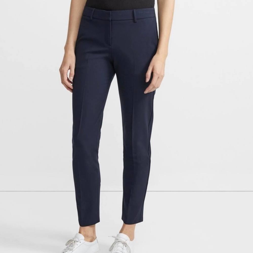 Theory NWT navy designer wool slim leg suit pants. Perfect condition - brand new